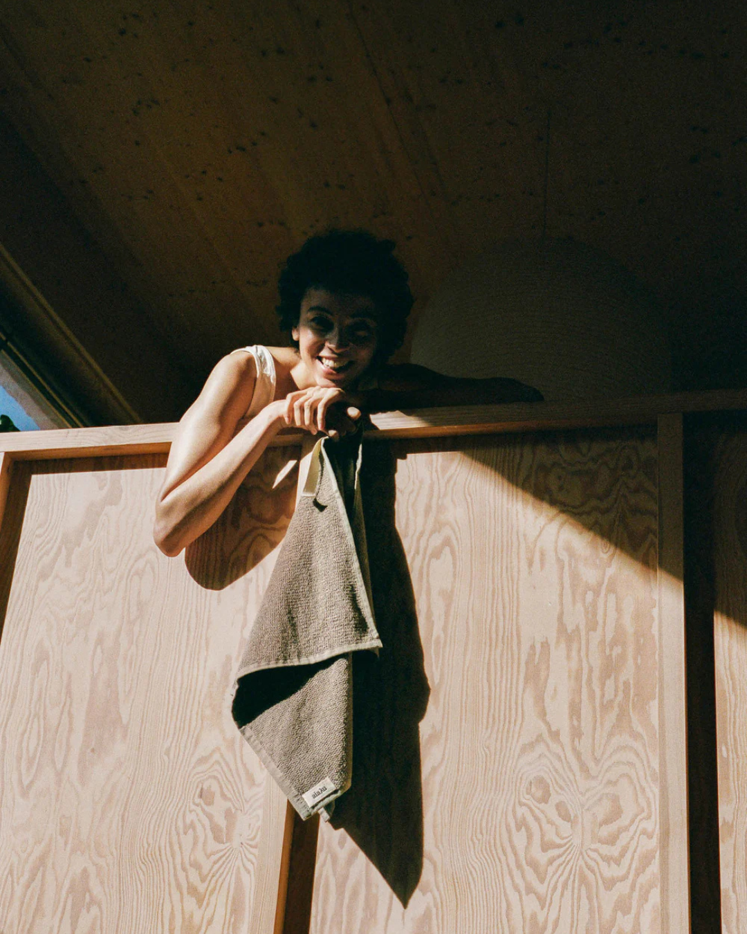 Linen bath towel